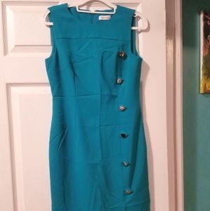 Calvin Klein 90s office Teal Dress Size 4